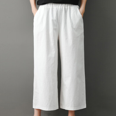 

Tailored Women Casual Solid Trousers Pants Trousers Ladies Loose Pants