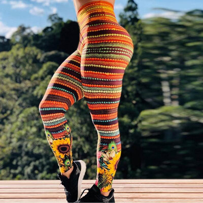 

Spot Europe&the United States factory direct Amazon wish explosions digital printing leggings hip high waist sweatpants Pictur