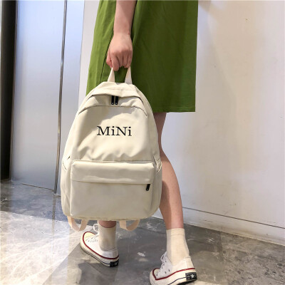 

Bag girl Korean version of high school students ins wind campus simple bf ancient sense girl backpack Japanese tie shoulder bag