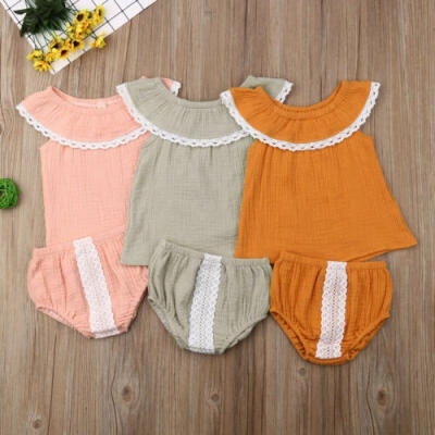 

2 PCS Newborn Infant Baby Girl Top Shirt Shorts Pants Clothes Outfits Sets 0-24M