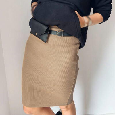 

2019 Womens Basic Stretch Waistband Bandage Bodycon Draped Tube Mini Skirt