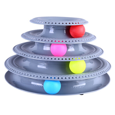 

Funny Cat Kittens Entertainment Disc Turntable Toys Pet Cat Colrful Toys Intelligence Triple Play Disc Cat Toy Balls For Gatos