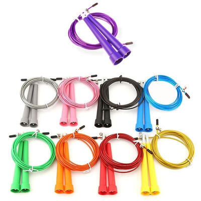 

Adjustable Steel Wire Skipping Jump Rope Crossfit Fitnesss Equipment Skip 9Color