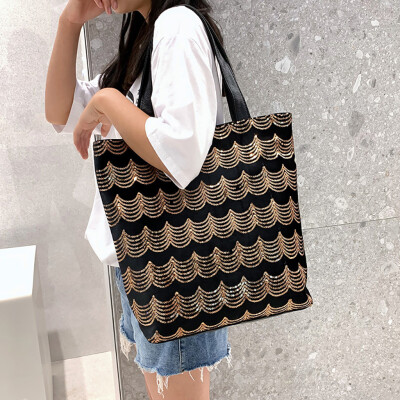 

Tailored Women Simple Handbag Sequins Versatile Large-capacity Tote Bag Shoulder Bag