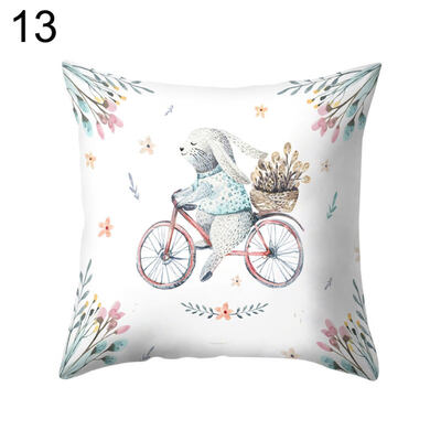 

Rabbit Elephant Square Throw Pillow Case Cushion Protector Cover Bedding Article