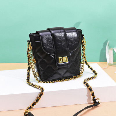 

Mini-Bucket Bag Summer Fresh Bag Chain Fragrance Ling Ge Yang Qiao Xiaozhong One Shoulder