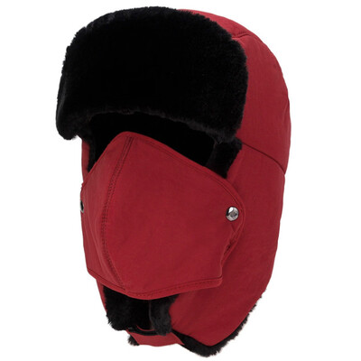 

Unisex Winter Hat Windproof And Smog Thick Warm Snow Cap Warm Mask Outdoor Riding Cap