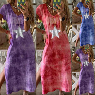 

Women Summer Boho Floral Long Maxi Evening Cocktail Party Beach Dress Sundress