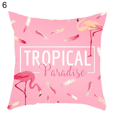 

45x45cm Flower Flamingo Throw Pillow Case Cushion Cover Sofa Bed Car Home Decor