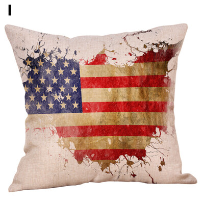 

45x45cm Independence Day Soft Throw Pillow Case Cushion Cover Soft Bed Decor