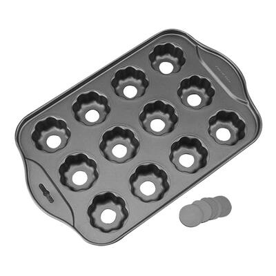 

12 Cups Flower Shaped Cake Mold Non-Stick Baking Tray DIY Kitchen Tools