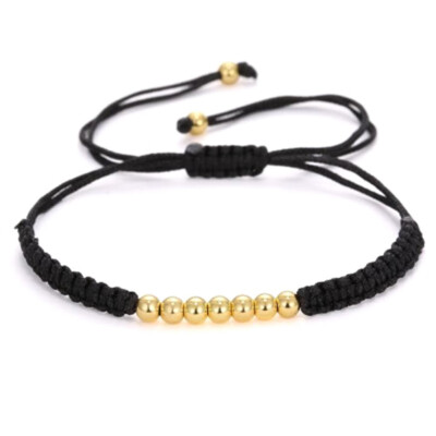 

Trendy Brand Bracelet Macrame Jewelry Copper Beads Braided Strand Woven Charm Bracelets & Bangles