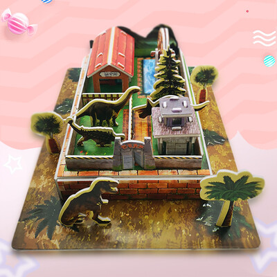 

Gotoamei 3D DIY Puzzle Castle Model Cartoon House Assembling Paper Toy Kid Early Learning