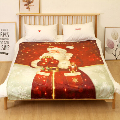 

Tailored Christmas Blanket Flannel Fabric Sofa Bed Blanket 150X200CM