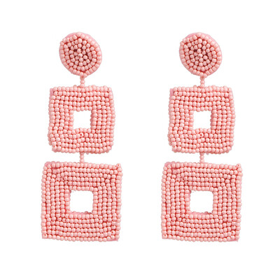 

JURAN 2019 New Design Handmade Beaded Drop Earrings For Women Charm Pendant Statement Dangle Earring Jewelry
