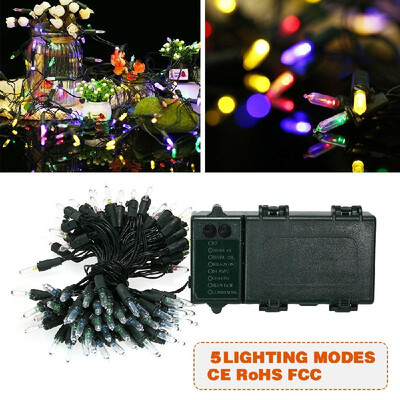 

String Lights 39ft 100 LED Rope Light 5 Modes Multicolor Lights Powered by 3D Battery for Party Garden Home Festival Decoration