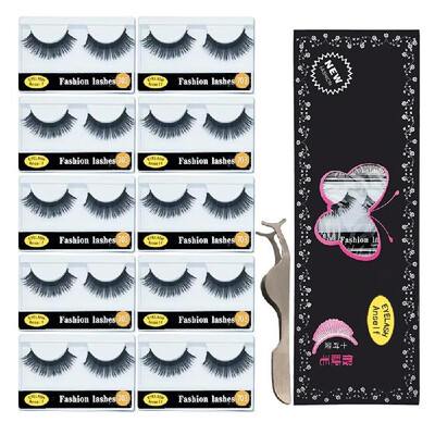 

Anself 10 Pairs Fake Eyelashes with False Lashes Applicator Long Thick Curly Lashes Makeup Lashes Strip for Eye Makeup