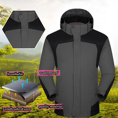 

Toponeto Men Winter Hooded Softshell Windproof Waterproof Soft Coat Shell Jacket