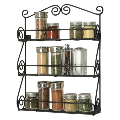 

Gobestart 3-Tier Spice Rack Spice Jars Bottle Holder Storage Organizer Shelf For Kitchen