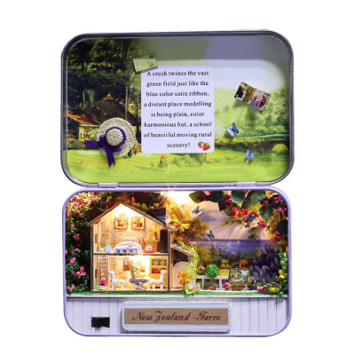 

YIWULADIY Miniature House Furniture LED Box Theatre Decorate Creative Christmas Gifts