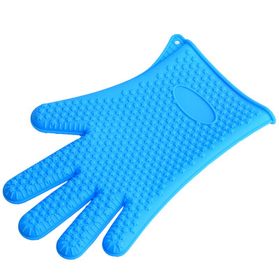 

Pair of Gloves Heat Resistant Silicone Gloves Kitchen BBQ Oven Cooking Mitts Hot