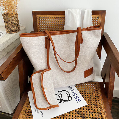 

Summer bag female 2019 new Korean version of the fashion large-capacity canvas bag wild texture shoulder portable tote bag