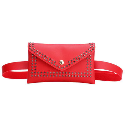 

Punk Pure Rivet Shoulder Waist Bags Fanny Packs Women Crossbody Chest Bags