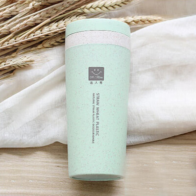 

Gobestart Kitchen Wheat Straw Double Insulated Gift Mug Tumbler With Lid Eco-friendly
