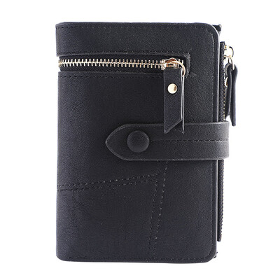 

Wallet Women Simple Retro Zipper Short Wallet Coin Purse Women Card Holders Handbag Women Leather Wallet For Credit Cards