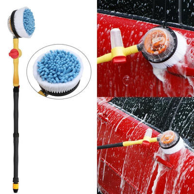 

Vehicle Car Wash Brush Set Water Pressure Switch Rotating Clean Washer Brush Kit