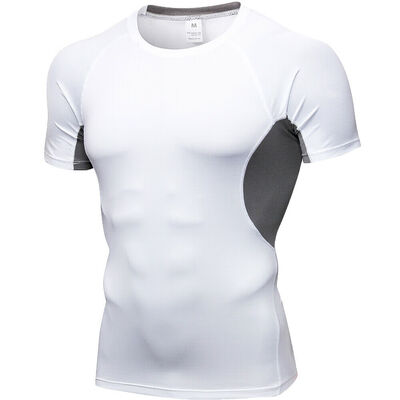 

Mens Short Sleeve Gym Sport T Shirt Fitness Workout Quick Drying Tops Blouse