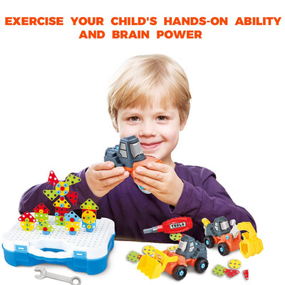 

YIWULACreative Electric Drill Screw Puzzle Learning Toy 3D Building Blocks DIY Puzzle