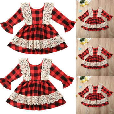 

Baby Girls Clothes Skirt Kids Long Sleeve Dress Fall Daily Party Infant Dresses