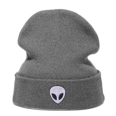 

Alien Embroidery Winter Warm Hats Knitting Wool Hip Hop Beanie Cap For Unisex Women Men