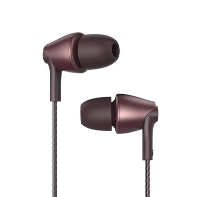 

Lanston M405C earphone in-ear wired magic sound subwoofer wire control tuning with wheat universal mobile phone headset coffee color