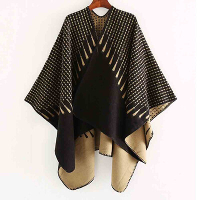 

Toponeto Fashion Women Blanket Dot Pattern Tartan Coat Wrap Cozy Shawl