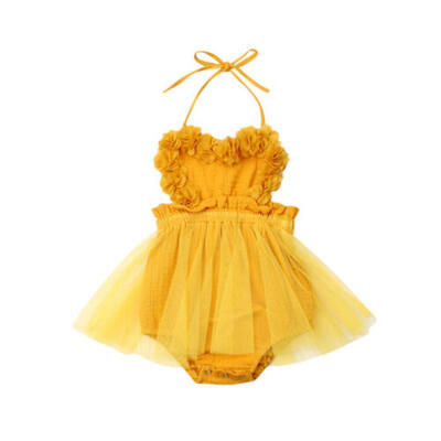 

US Newborn Baby Girl Tulle Romper Dress Jumpsuit Bodysuit Outfits Summer Clothes