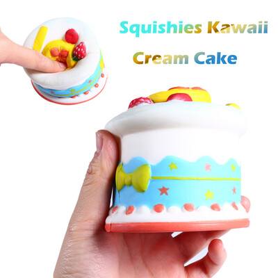 

Siaonvr Squishies Soft Kawaii Cream Cake Slow Rising Squeeze Relieve Stress Toy