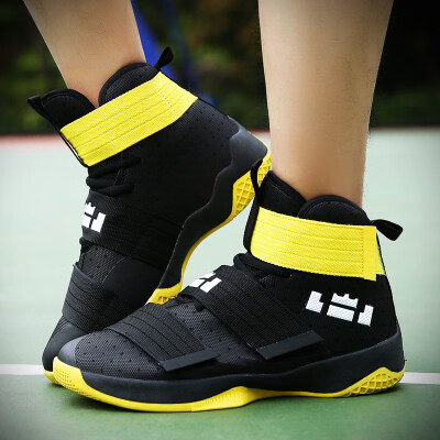 

Sports basketball shoes mens high-top boots wear-resistant non-slip breathable autumn Velcro