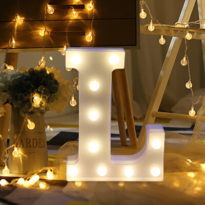 

Gobestart Remote control Alphabet Letter Lights LED Light Up White Plastic Letters Stand