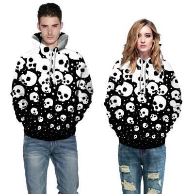 

Toponeto Men Women Mode 3D Print Long Sleeve Couples Hoodies Top Blouse Shirts