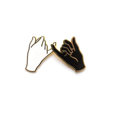 

Brooch Versatile Backpack Drop Brooch Fashion Street Attire Badge White Black
