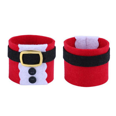 

4Pcs Christmas Napkin Rings Serviette Holder Party Banquet Dinner Table Decoration New