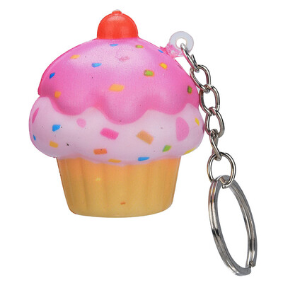 

Siaonvr Kawaii Adorable Ice Cream Cake Scented Cream Slow Keychain Stress Reliever Toy