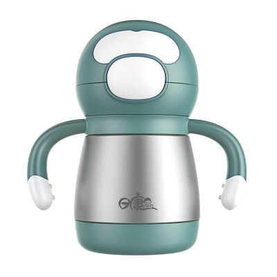 

Rikang childrens mug with handle stainless steel sippy cup stainless steel drinking cup student cup 250m blue gray RK-B4003