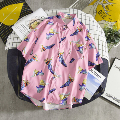 

Tailored Mens Summer Fashion Shirts Casual Short Sleeve Beach Tops Loose Casual Blouse