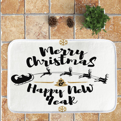 

Toponeto Christmas Festival Entrance Door Bathroom Mat Indoor Bath Decor