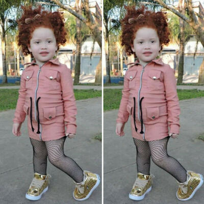 

Autumn Winter Baby Girl Lapel Trench Casual Jacket Zipped Coat Outwear Clothes