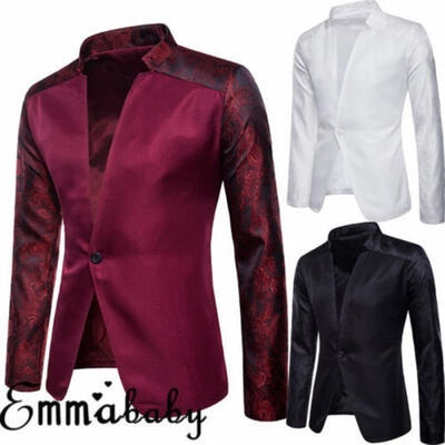 

Emmababy Men&39s Casual Slim Fit Formal One Button Suit Blazer Coat Jacket Tops