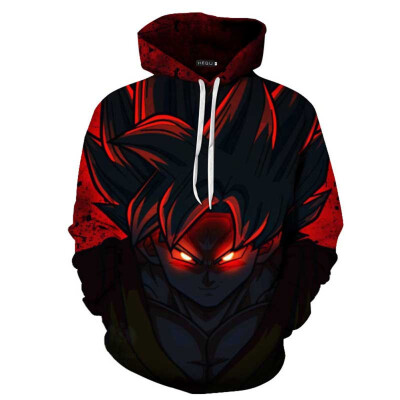 

lucasy 3D Dragon Ball Hoodie Sweatshirt with 2 Pockets Japanese Anime Print Pullover